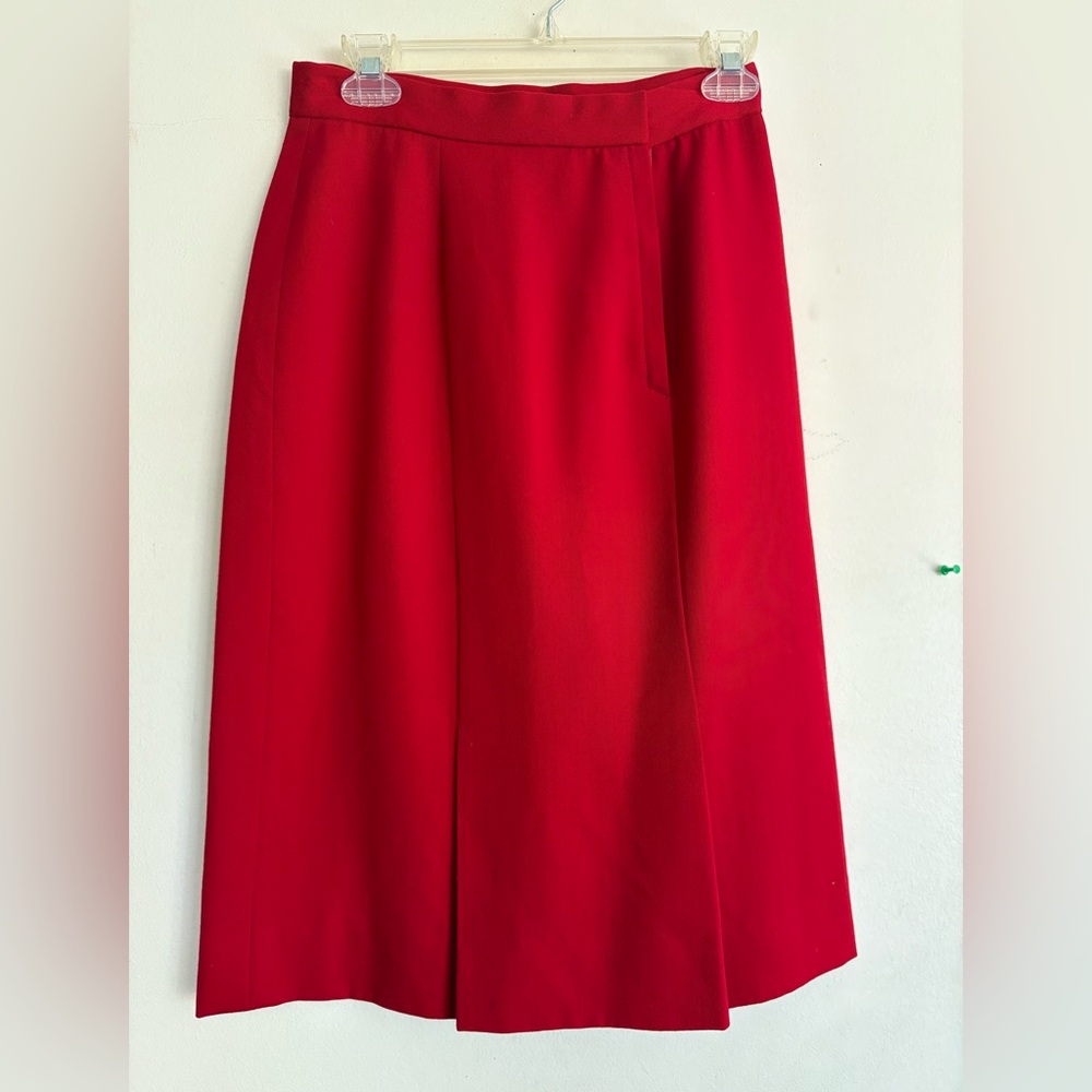 Dior Vibrant Red Midi Skirt